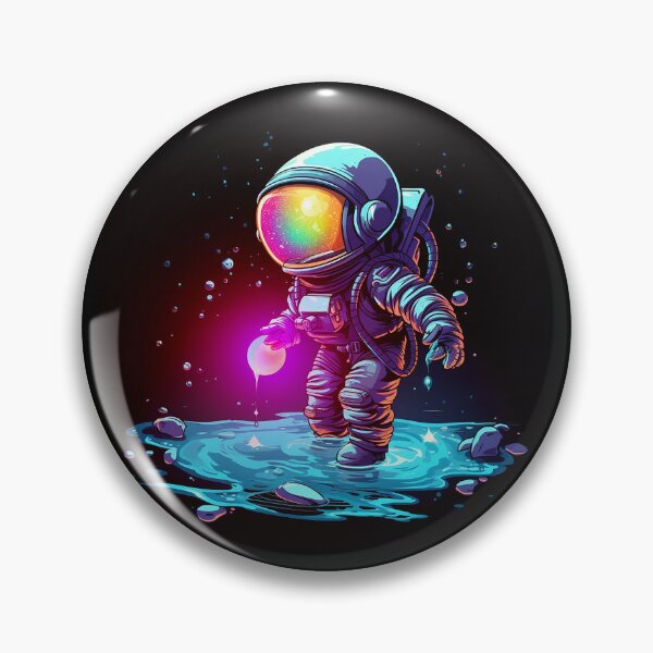 Item preview, Wading Starcatcher Astronaut Illustration designed and sold by HummingbirdIA.