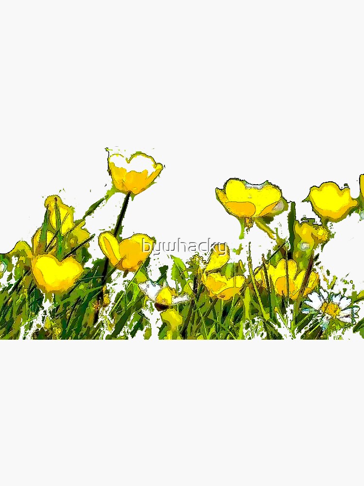 Thumbnail 3 of 3, Sticker, Buttercups designed and sold by bywhacky.