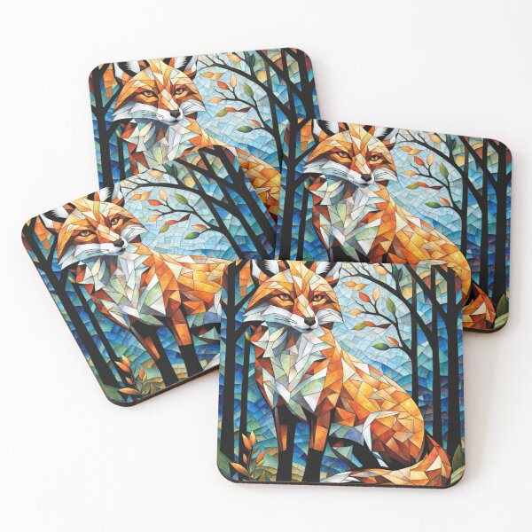 Item preview, Hermoso diseño de arte mosaico Zorro en el bosque designed and sold by Butler in the Home.