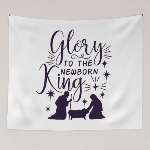 Item preview, Glory To The New Born King Christmas designed and sold by Vicky021.
