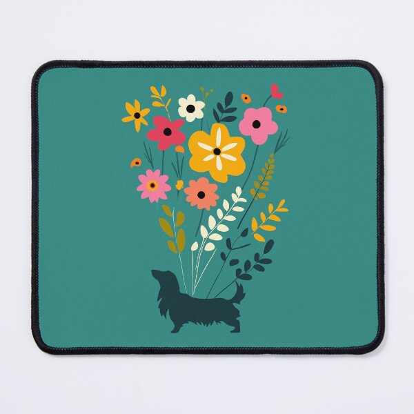 Item preview, Longhaired Dachshund Floral designed and sold by Hic21.