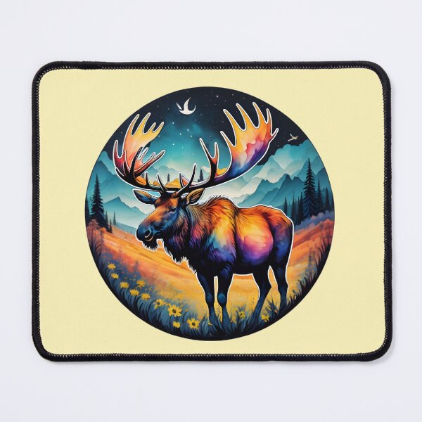 Item preview, Watercolor moose and flowers designed and sold by Nolan6.