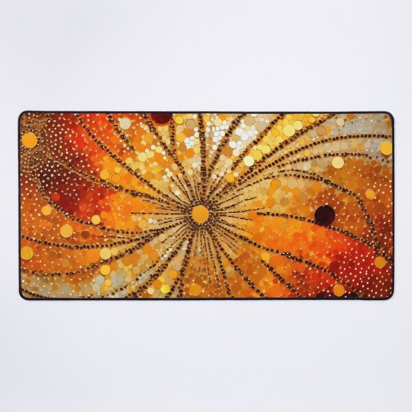 Item preview, Red, amber, orange and yellow magical pattern designed and sold by AI-Only Creations.