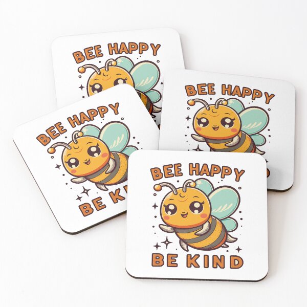 Item preview, be happy be kind with bee character designed and sold by ShawishArt.