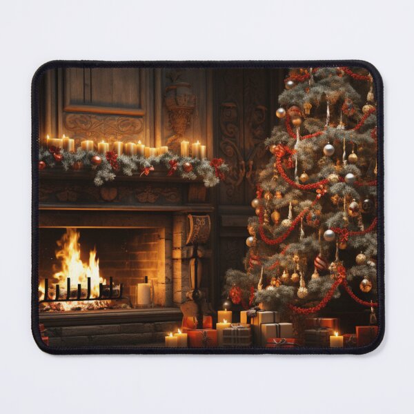Item preview, Waiting for Christmas | A big Christmas tree in a cozy room with a fireplace... designed and sold by Cris888.