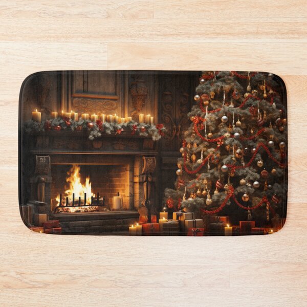 Item preview, Waiting for Christmas | A big Christmas tree in a cozy room with a fireplace... designed and sold by Cris888.