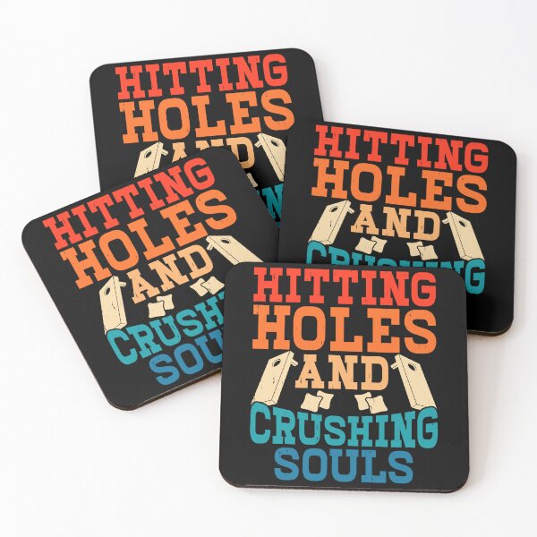 Item preview, Hitting Holes And Crushing Souls Retro Design - Baggo Team Bean Bag Toss Game - Funny Cornhole Player Vintage designed and sold by naworas.