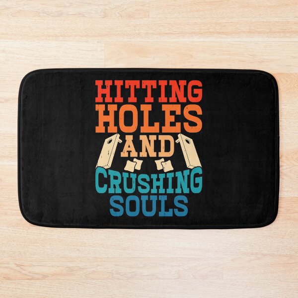 Item preview, Hitting Holes And Crushing Souls Retro Design - Baggo Team Bean Bag Toss Game - Funny Cornhole Player Vintage designed and sold by naworas.