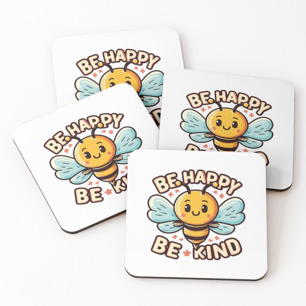 Item preview, be happy be kind with bee character designed and sold by ShawishArt.