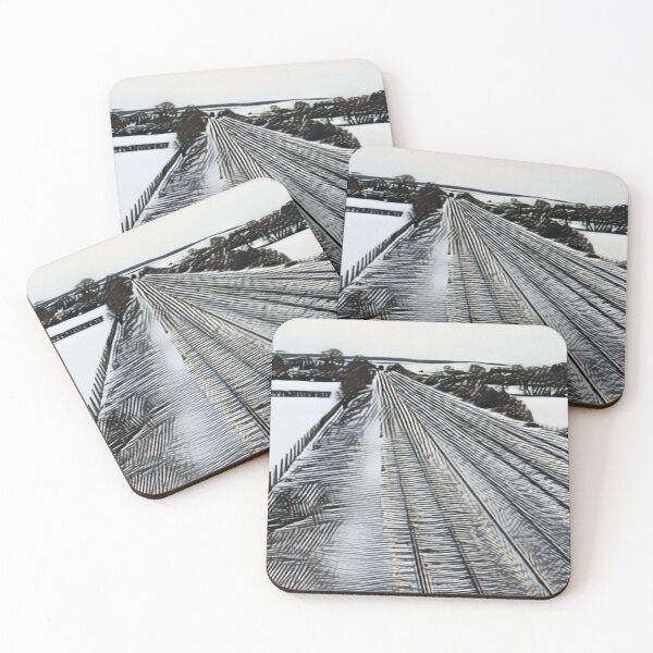 Item preview, Snowy Railway Line In Line Design designed and sold by Fearless-Fox.
