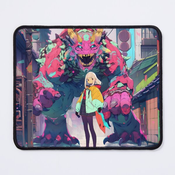 Item preview, Anime monster in Chinese alley with anime colorful girl art designed and sold by TheArtistOf2022.