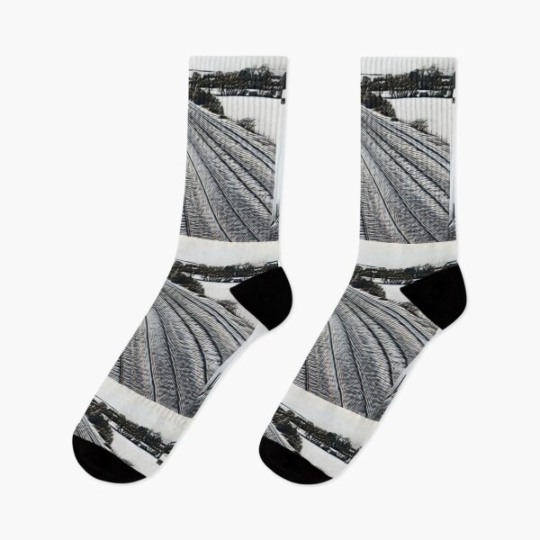 Item preview, Snowy Railway Line In Line Design designed and sold by Fearless-Fox.