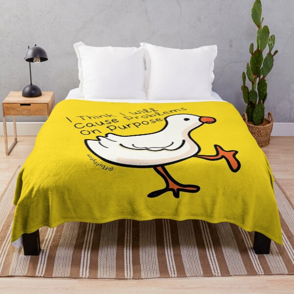 Item preview, I Think I Will Cause Problems cute duck designed and sold by fluffyfamcraft.