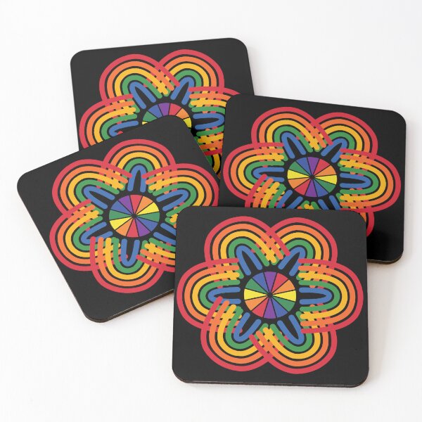 Item preview, Rainbow flowers art designed and sold by Rbnano.