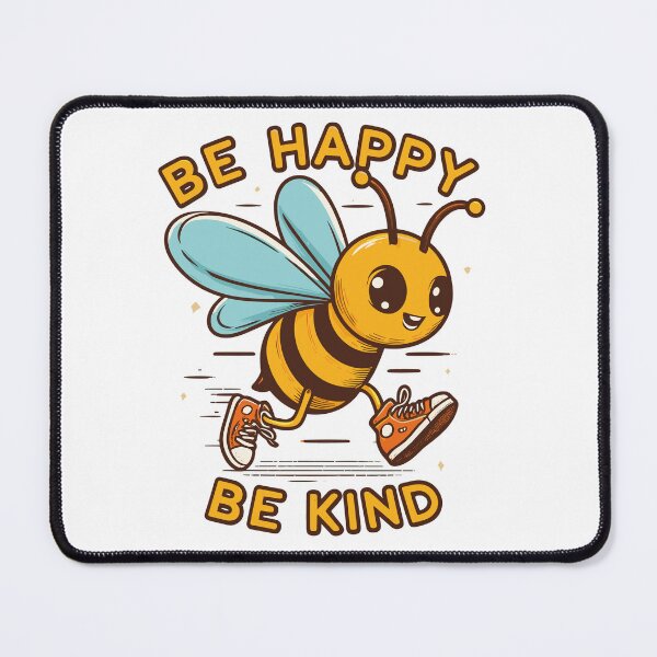 Item preview, be happy be kind with bee character designed and sold by ShawishArt.