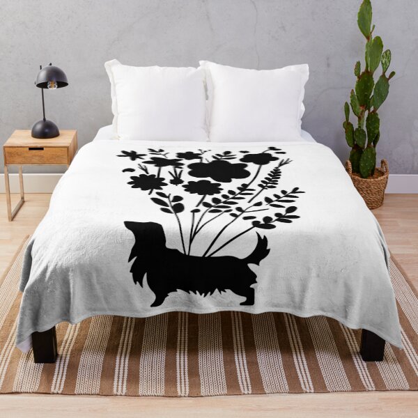 Item preview, Long Haired Dachshund Floral designed and sold by Hic21.