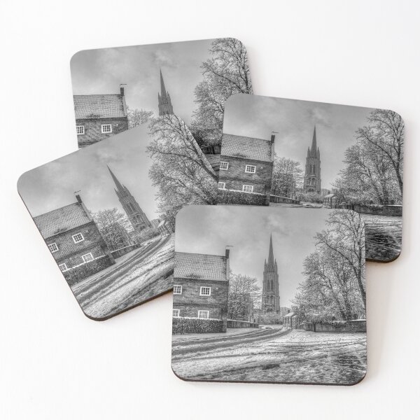 Item preview, St James' Church, Louth, UK, Black And White Snow Scene designed and sold by Paul Thompson Photography.