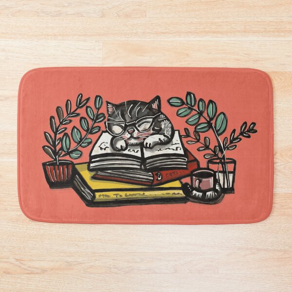 Item preview, A sleeping cat on books designed and sold by margothuang.