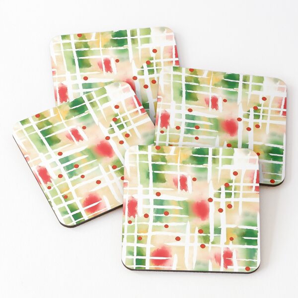 Item preview, "Winter Whimsy: Festive White, Green, and Red Lines" designed and sold by raphicha365.