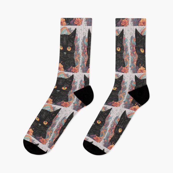 Item preview,  magical black cat colorful designed and sold by Catophile.