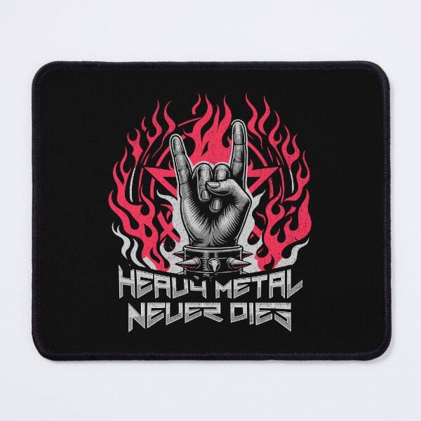 Item preview, Heavy Metal Never Dies - Flaming Horns Hand Pentagram Rock N' Roll designed and sold by lunaticbear.
