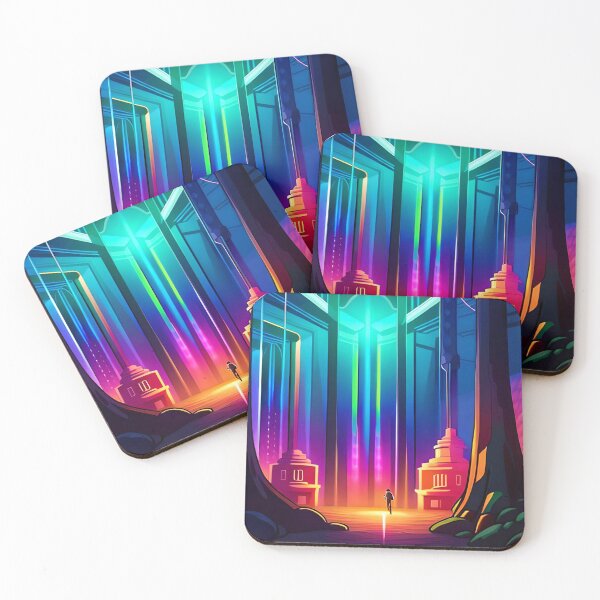 Item preview, Illuminated Fantasies: A Bioluminescent Journey Poster designed and sold by WhimsyRealm.