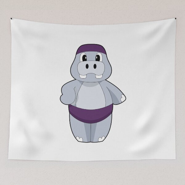 Item preview, Hippo Swimming Swim trunks Summer designed and sold by Snabdesign84.