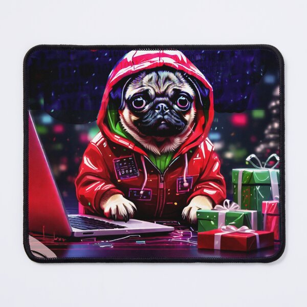 Item preview, Pug HAPPY HOLIDAYS 68 CYBER MONDAY  designed and sold by RedBluffTraders.