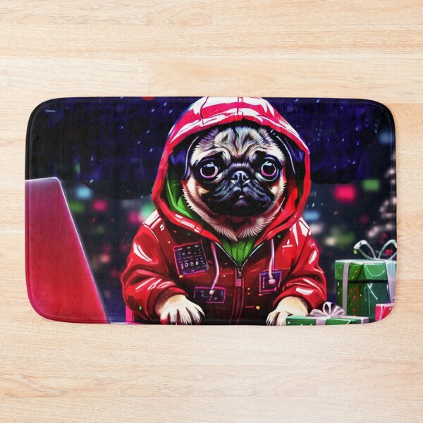 Item preview, Pug HAPPY HOLIDAYS 68 CYBER MONDAY  designed and sold by RedBluffTraders.