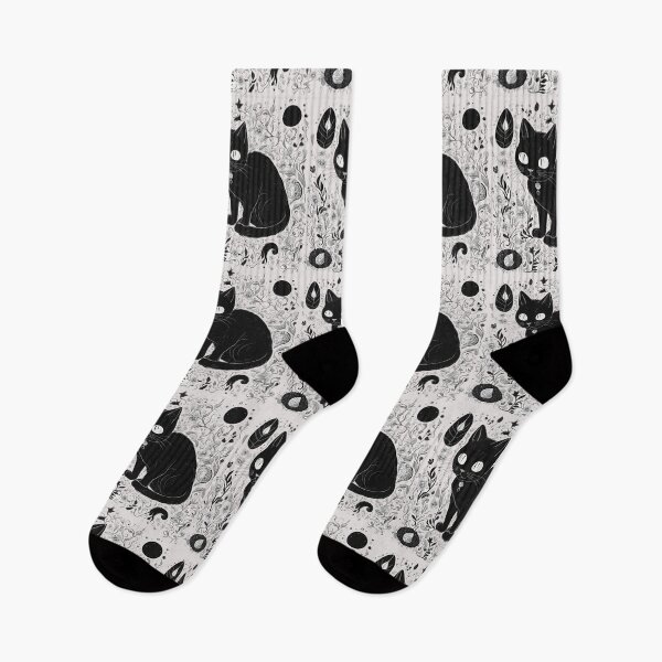 Item preview, black and  Magical Black Cat tattoo designed and sold by Catophile.