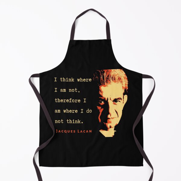 Item preview, Jacques Lacan portrait and quote: I think where I am not, therefore I am where I do not think. designed and sold by artbleed.