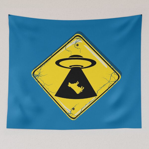 Item preview, Cosmic Crossing: UFO Abduction Zone No 2 designed and sold by Fun Funky Designs.
