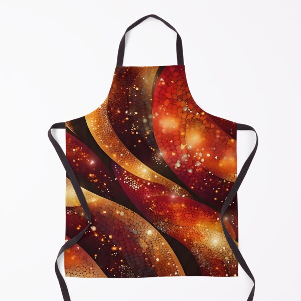 Item preview, Red, amber, orange and yellow magical pattern designed and sold by AI-Only Creations.