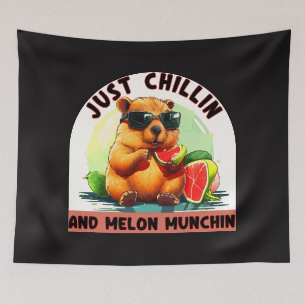 Item preview, Just Chillin And Melon Munchin Happy Capybara designed and sold by elynne9.