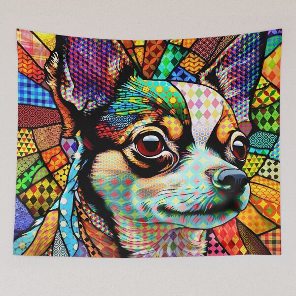 Item preview, Multicolor Chihuahua Dog 171 designed and sold by artbylucie.