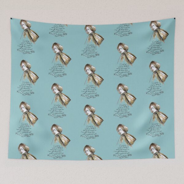 Item preview, Jane Eyre - Charlotte Bronte - Feminist Quote - I'm no Bird. designed and sold by FanitsaArt.