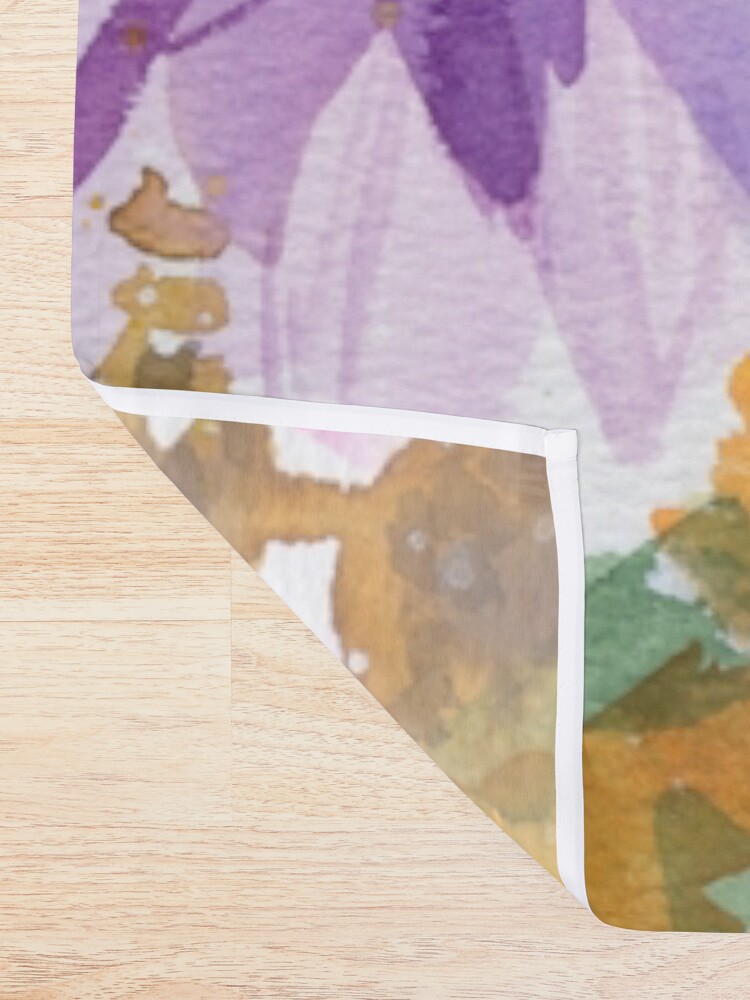 Thumbnail 2 of 5, Shower Curtain, Noldes garden - Purple Dahlia  designed and sold by BirgitteB.
