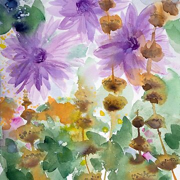 Artwork thumbnail, Noldes garden - Purple Dahlia by Birgitte Bjorholm