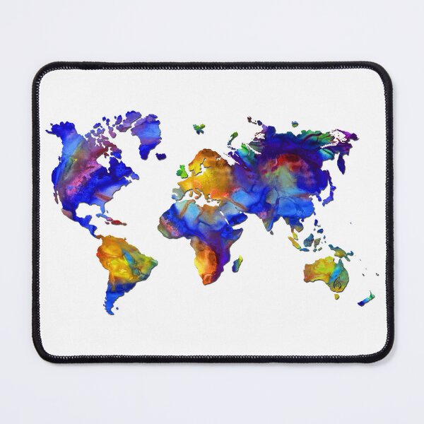 Item preview, World Traveler Map of the World, Beautiful Abstract Colors Designed by Megan Aroon, Stickers & more! designed and sold by MeganAroon.
