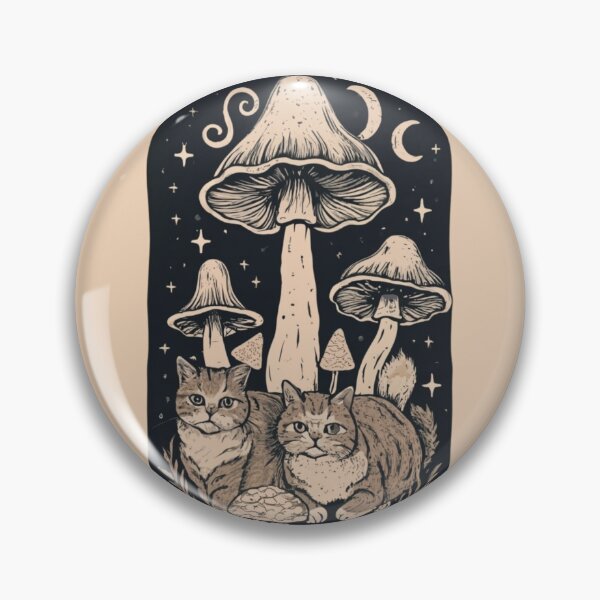 Item preview, Cottagecore Aesthetic Cats and Mushrooms designed and sold by brytfanna.