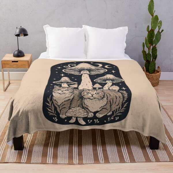 Item preview, Cottagecore Aesthetic Cats and Mushrooms designed and sold by brytfanna.