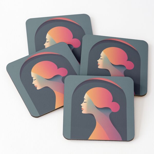 Item preview, Woman's silhouette in sunset tones designed and sold by Magico Paco.