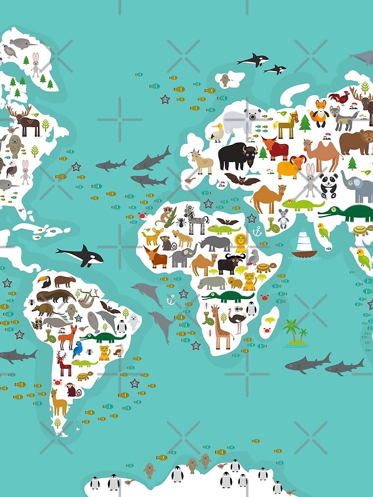 World Map Continents For Kids