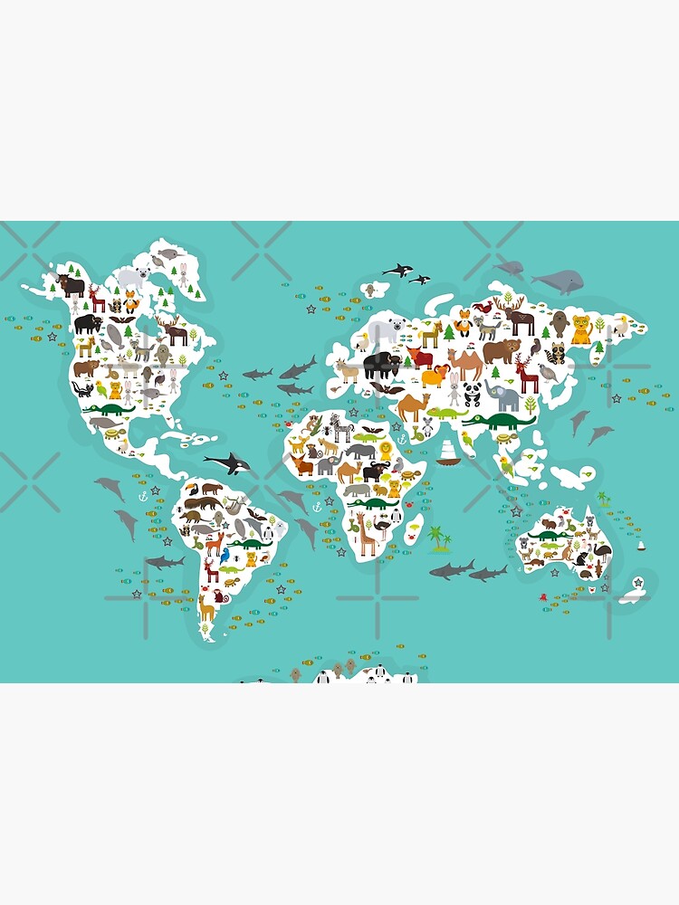 World Map Continents For Kids