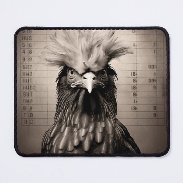 Item preview, Rebel Plume: The Rooster's Mugshot designed and sold by evosilk.