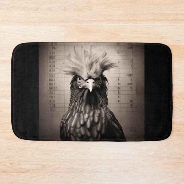 Item preview, Rebel Plume: The Rooster's Mugshot designed and sold by evosilk.