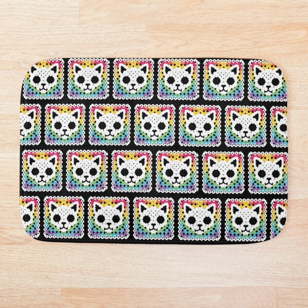 Item preview, Cat rainbow granny square pattern designed and sold by Fr0mtheMachine.
