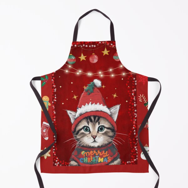 Item preview, Cute Cat Wishes You a Meowy Christmas designed and sold by ALITTLETOWN.