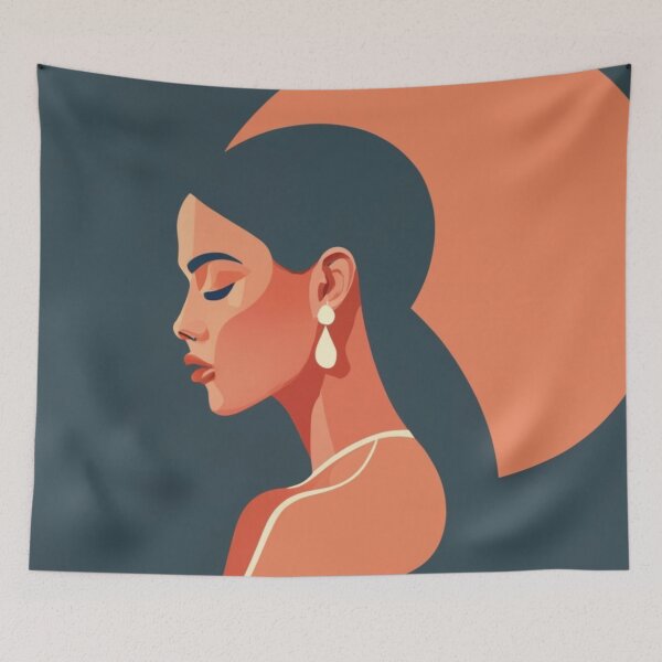 Item preview, Woman's silhouette in sunset tones designed and sold by Magico Paco.