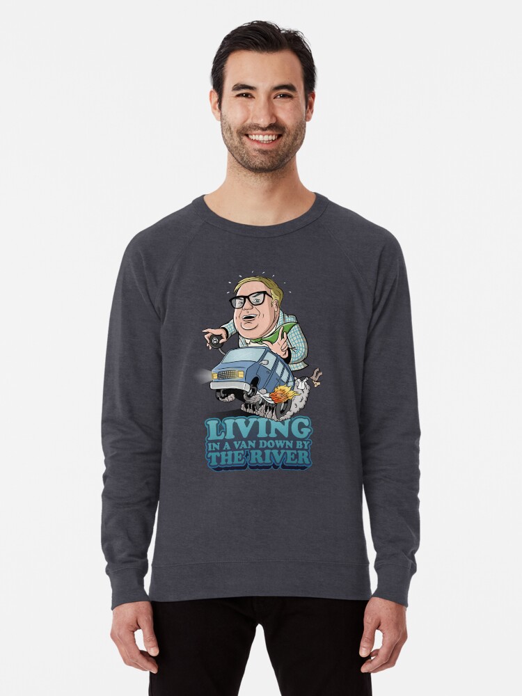 Imagen 1 de 5, Sudadera ligera con la obra Viviendo en una furgoneta, junto al río, diseñada y vendida por pgdn.